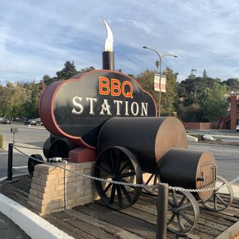 BBQ Station - The outside sign. Super cute. - Barbeque Near Me - Glendora, California