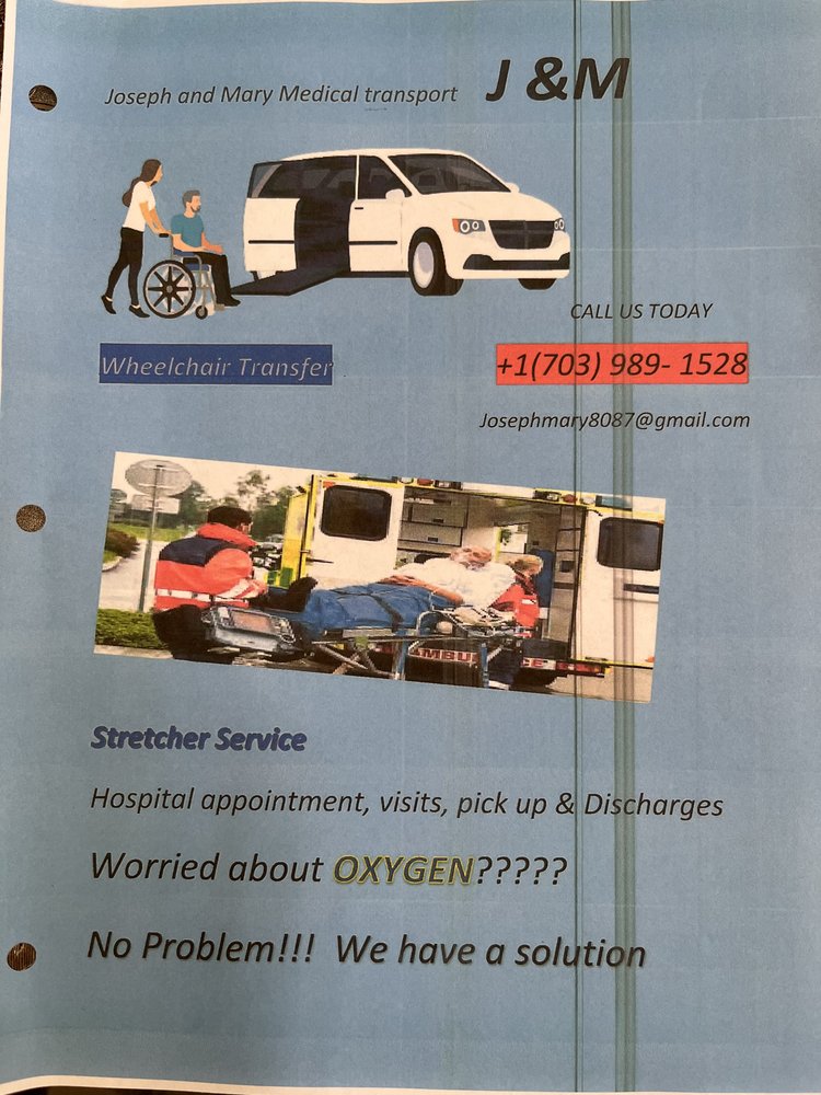 JOSEPH AND MARY MEDICAL TRANSPORT Updated September 2024 9888 Earls