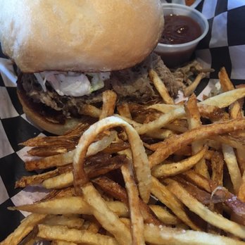 Magnolia Motor Lounge - Pulled pork sandwich and fries - Music Venues Near Me - Fort Worth, Texas