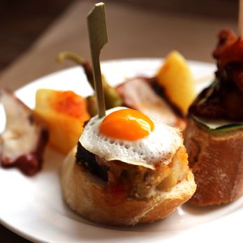 Bilbao Berria - I think it's a fried quail egg right there; it's so small... - Spanish Near Me - Barcelona, B