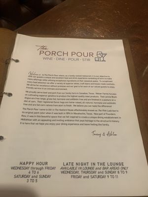 Menu photo 5 The Porch Pour Midlothian, TX