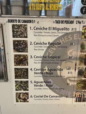 Menu photo 5 Ceviches el Miguelito Inglewood, CA