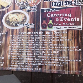 MX 30-30 ll - Menu 12/01/20 - Mexican Near Me - Los Angeles, California