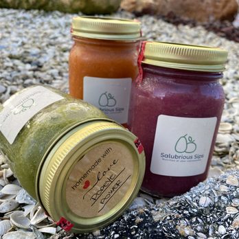 Salubrious Sips - three jars of liquid - Food Delivery Services Near Me Salubrious Sips - three jars of liquid - Food Delivery Services Near Me
