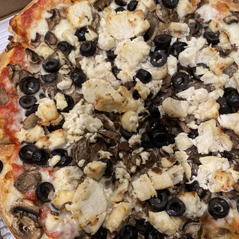 Legends Pizza - Medium build your own with grilled chicken, mushrooms, black olives - Pizza Near Me - San Jose, California