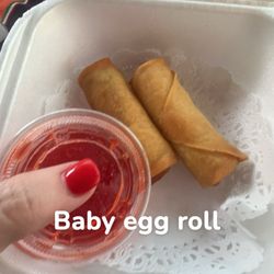 Spring Rolls (2) piece Very small, but packed full of flavor & what else can you buy for $2.99 this tasty.
