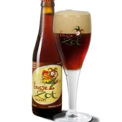La Maison Belge - La BRUGSE ZOT DUBBEL, la tostada de 7,5% de la cervecería emblemática de Brujas, Halve Maan.