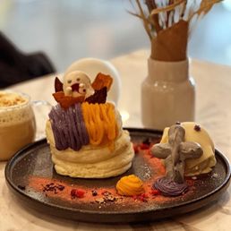 a plate of desserts a plate of desserts
