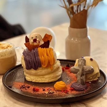 Fufu Pancake Cafe - a plate of desserts - Pancakes Near Me - Vancouver, British Columbia Fufu Pancake Cafe - a plate of desserts - Pancakes Near Me - Vancouver, British Columbia
