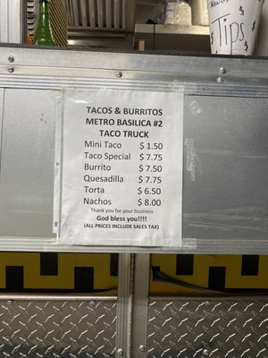 Tacos y Burritos Metro Basilica 2 Taco truck by null