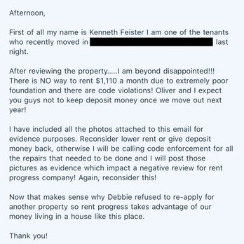 Progress Residential - Email with no response - Real Estate Services Near Me - Jacksonville, Florida