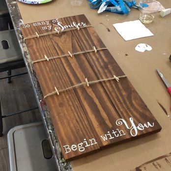 Creative Grain Studio - Medium sign with twine and clothespins. - Art Classes Near Me - Jacksonville, Florida Creative Grain Studio - Medium sign with twine and clothespins. - Art Classes Near Me - Jacksonville, Florida