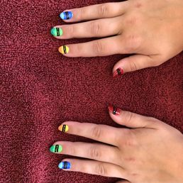 Andy did a fabulous job on my granddaughter's back to school special nail request Andy did a fabulous job on my granddaughter's back to school special nail request