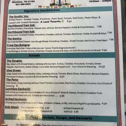Rock House Depot Deli - Menu