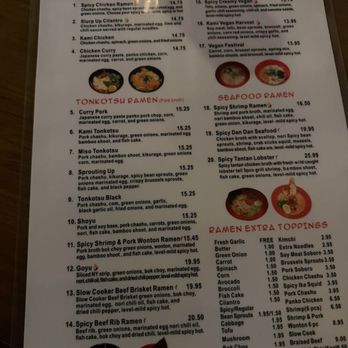 Kami Ramen Bar - Menu - Ramen Near Me - Collierville, Tennessee