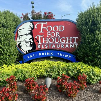 Food For Thought - The sign and logo - American Near Me - Williamsburg, Virginia Food For Thought - The sign and logo - American Near Me - Williamsburg, Virginia
