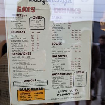 Backyard Bagel - Menu (Feb 2025) - Bagels Near Me - Seattle, Washington