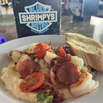 Shrimpys Blues Bistro - Shrimp-n-Grits.  Delicious! - Seafood Near Me - St Pete Beach, Florida