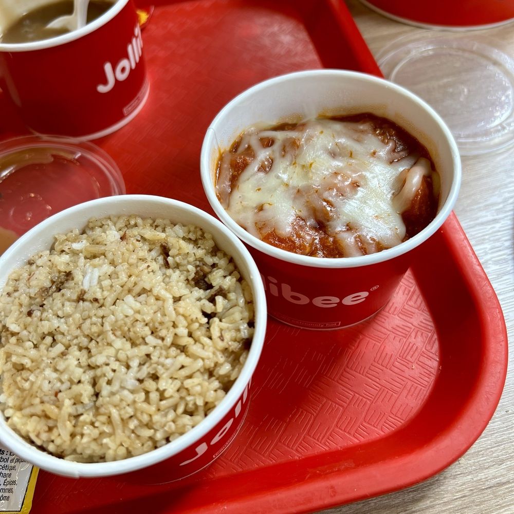 Jollibee - Jolly Spaghetti and Adobo Rice - Chicken Shop Near Me - Los Angeles, California
