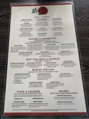 Menu photo 8 Mirchi Cafe and Masala Pizza, Halal American & Desi Restaurant Dublin, CA