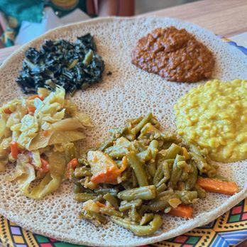 Injera & Beyond - Vegetarian Combo pre Injera - Ethiopian Near Me - Cedar Park, Texas