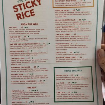 Sticky Rice - Menu 1 - Thai Near Me - Los Angeles, California