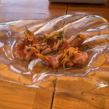 Michael's On Naples - Seared ahi with kumquat shavings. - Italian Near Me - Long Beach, California Michael's On Naples - Seared ahi with kumquat shavings. - Italian Near Me - Long Beach, California