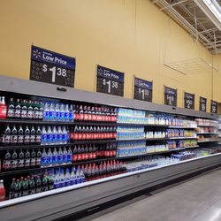 Walmart Supercenter - Very organized drinks at the fron of the store