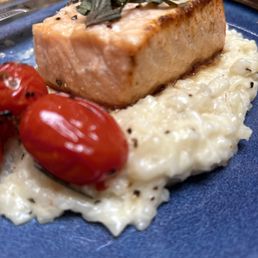 Pan Sautéed Salmon with risotto