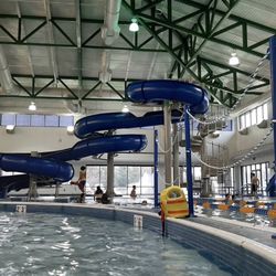 Splash Island - There's a lifeguard who doesn't look like one, but with that red float he must be