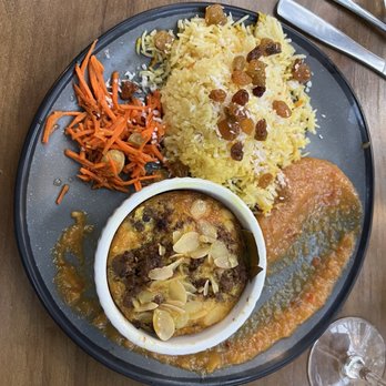 Bush Farmhouse - This is a ramekin with boboti and saffron rice. - Breakfast & Brunch Near Me - Black Mountain, North Carolina Bush Farmhouse - This is a ramekin with boboti and saffron rice. - Breakfast & Brunch Near Me - Black Mountain, North Carolina