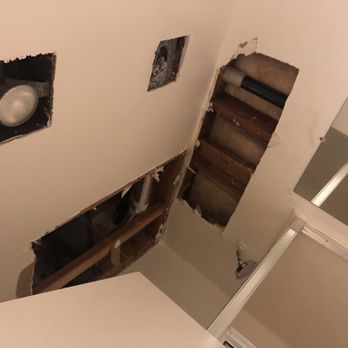 ATI Restoration - ATI made these holes and still waiting to see how they will repair?!! - Damage Restoration Near Me - Simi Valley, California ATI Restoration - ATI made these holes and still waiting to see how they will repair?!! - Damage Restoration Near Me - Simi Valley, California