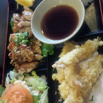 Naked Fish - Chicken teriyaki and shrimp tempura bento - Japanese Near Me - Hayward, California Naked Fish - Chicken teriyaki and shrimp tempura bento - Japanese Near Me - Hayward, California