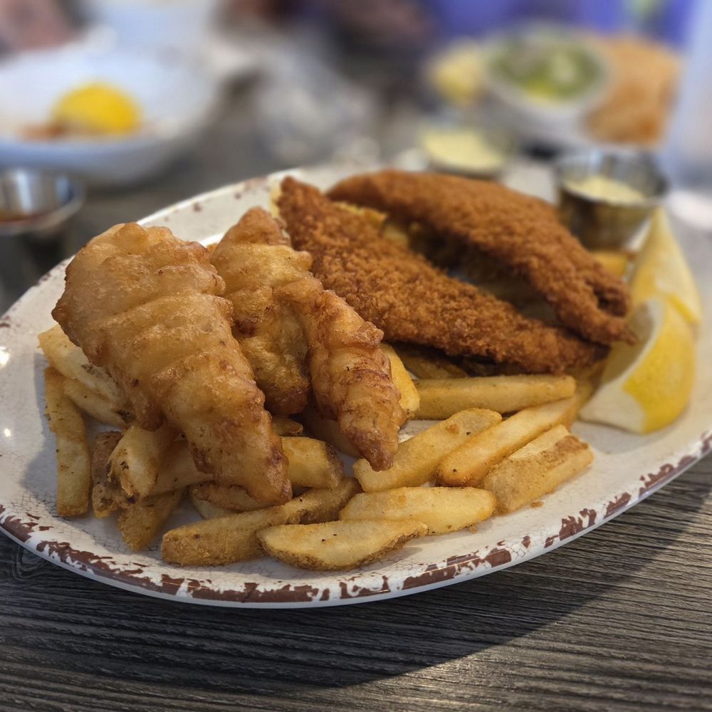 Fishermen's Catch - 4pc Alaskan Cod Fish & Chips- Half Beer Battered and Half Panko Battered - Seafood Markets Near Me - Oxnard, California Fishermen's Catch - 4pc Alaskan Cod Fish & Chips- Half Beer Battered and Half Panko Battered - Seafood Markets Near Me - Oxnard, California