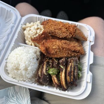 Smiley's Local Grinds - kalbi + chicken katsu combo - Hawaiian Near Me - Lihue, Hawaii Smiley's Local Grinds - kalbi + chicken katsu combo - Hawaiian Near Me - Lihue, Hawaii