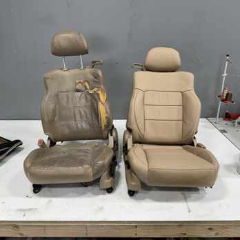 JD Auto Trim - Before and after 98 Mitsubishi eclipse leather seats - Auto Upholstery Near Me - Sparks, Nevada