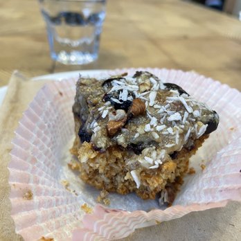 Coava Coffee Roasters - A gluten free coconut nut raisin date bar. Coconut shreds throughout. Very good! - Coffee & Tea Near Me - Portland, Oregon