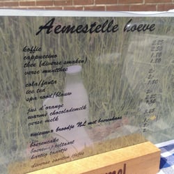 Boerencamping Aemstellehoeve - De menukaart.