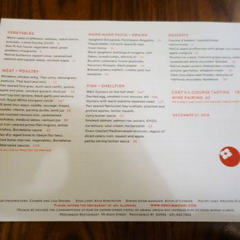 Persimmon - Persimmon 12/27/18: Menu - New American Near Me - Providence, Rhode Island