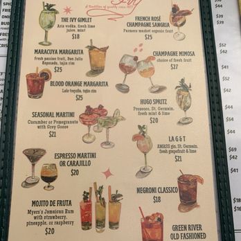 The Ivy - Gotta love a retro menu - New American Near Me - Los Angeles, California The Ivy - Gotta love a retro menu - New American Near Me - Los Angeles, California