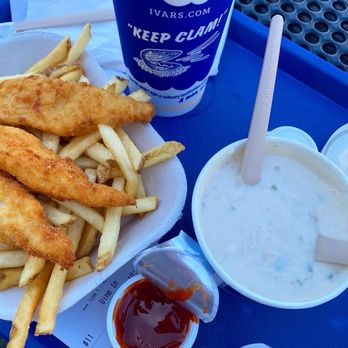 Ivar's Fish Bar - Cod 3 Piece Fish 'N Chips and clam chowder - Seafood Near Me - Seattle, Washington Ivar's Fish Bar - Cod 3 Piece Fish 'N Chips and clam chowder - Seafood Near Me - Seattle, Washington