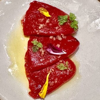 San Laurel - Roasted red peppers w olive oil. - Spanish Near Me - Los Angeles, California San Laurel - Roasted red peppers w olive oil. - Spanish Near Me - Los Angeles, California