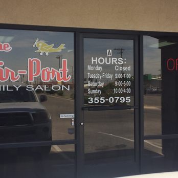The Hair Port - Here's is the front door along with their schedule! Enjoy. - Hair Salons Near Me - Imperial, California