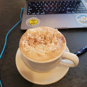 La Prima Tazza - Carmel Syrup Mocha with Whipped Cream - Coffee & Tea Near Me - Lawrence, Kansas La Prima Tazza - Carmel Syrup Mocha with Whipped Cream - Coffee & Tea Near Me - Lawrence, Kansas