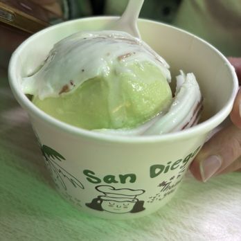 Coco Bomb - Bread Bomb with Thai pandan ice cream and coconut topping - Cafes Near Me - San Diego, California