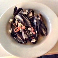 Jimmy G's - Mussels for starters.