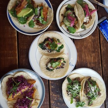 Antique Taco - Middle: Market Mushroom Top left: Pork Carnitas Top right: Sweet and Spicy Chicken Bottom left: Crispy Fish Bottom right: Grilled Steak - Venues & Event Spaces Near Me - Chicago, Illinois Antique Taco - Middle: Market Mushroom Top left: Pork Carnitas Top right: Sweet and Spicy Chicken Bottom left: Crispy Fish Bottom right: Grilled Steak - Venues & Event Spaces Near Me - Chicago, Illinois