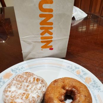 Dunkin' - Bavarian cream and Glazed donut - Coffee & Tea Near Me - Randolph, New Jersey