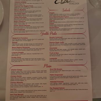 Evo Italian - Menu - Italian Near Me - Tequesta, Florida