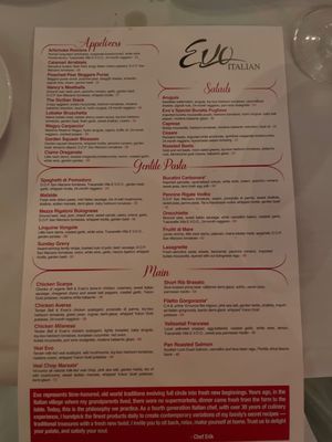 Menu photo 2 Evo Italian Tequesta, FL